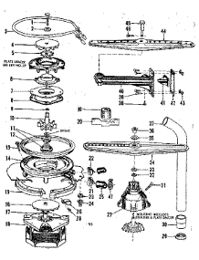 Motor, Heater, And Spray Arm Details parts for Kenmore Dishwasher 587.155802 (587155802, 587 155802) from AppliancePartsPros.com