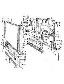 Door Details parts for Kenmore Dishwasher 587.155802 (587155802, 587 155802) from AppliancePartsPros.com