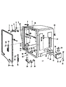 Tub Details parts for Kenmore Dishwasher 587.155802 (587155802, 587 155802) from AppliancePartsPros.com