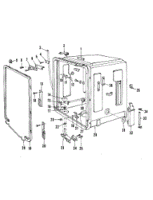 Tub Details parts for Kenmore Dishwasher 587.1558580 (5871558580, 587 1558580) from AppliancePartsPros.com