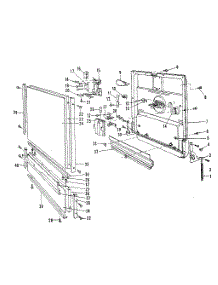 Door Details parts for Kenmore Dishwasher 587.1558580 (5871558580, 587 1558580) from AppliancePartsPros.com