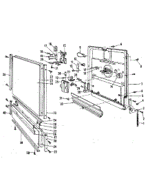 Door Details parts for Kenmore Dishwasher 587.1558581 (5871558581, 587 1558581) from AppliancePartsPros.com