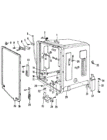 Tub Details parts for Kenmore Dishwasher 587.1558590 (5871558590, 587 1558590) from AppliancePartsPros.com
