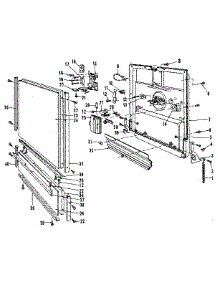 Door Details parts for Kenmore Dishwasher 587.1558590 (5871558590, 587 1558590) from AppliancePartsPros.com