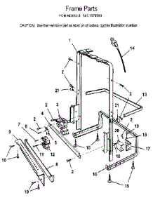 Frame parts for Kenmore Dishwasher 587.1574590 (5871574590, 587 1574590) from AppliancePartsPros.com