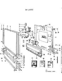 Door Details parts for Kenmore Dishwasher 587.158302 (587158302, 587 158302) from AppliancePartsPros.com