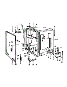 Tub Details parts for Kenmore Dishwasher 587.158303 (587158303, 587 158303) from AppliancePartsPros.com