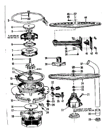 Motor, Heater, And Spray Arm Details parts for Kenmore Dishwasher 587.158303 (587158303, 587 158303) from AppliancePartsPros.com