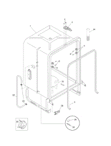 Tub parts for Kenmore Dishwasher 587.16102800 (58716102800, 587 16102800) from AppliancePartsPros.com