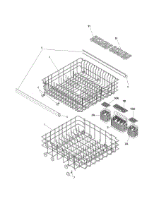 Racks parts for Kenmore Dishwasher 587.16102800 (58716102800, 587 16102800) from AppliancePartsPros.com