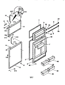 Doors parts for Kenmore Refrigerator 253.9366444 (2539366444, 253 9366444) from AppliancePartsPros.com