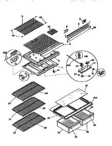 Shelves And Accessories parts for Kenmore Refrigerator 253.9366444 (2539366444, 253 9366444) from AppliancePartsPros.com
