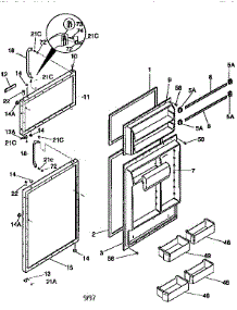 Doors parts for Kenmore Refrigerator 253.9366484 (2539366484, 253 9366484) from AppliancePartsPros.com