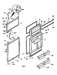Doors parts for Kenmore Refrigerator 253.9366485 (2539366485, 253 9366485) from AppliancePartsPros.com