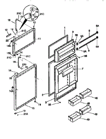 Doors parts for Kenmore Refrigerator 253.9366721 (2539366721, 253 9366721) from AppliancePartsPros.com