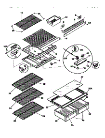 Shelves And Accessories parts for Kenmore Refrigerator 253.9366727 (2539366727, 253 9366727) from AppliancePartsPros.com
