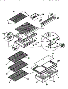 Shelves And Accessories parts for Kenmore Refrigerator 253.9366744 (2539366744, 253 9366744) from AppliancePartsPros.com