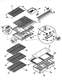 Shelves And Accessories parts for Kenmore Refrigerator 253.9366745 (2539366745, 253 9366745) from AppliancePartsPros.com