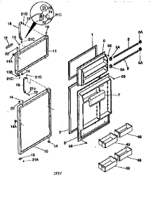Doors parts for Kenmore Refrigerator 253.9366745 (2539366745, 253 9366745) from AppliancePartsPros.com