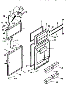 Doors parts for Kenmore Refrigerator 253.9366781 (2539366781, 253 9366781) from AppliancePartsPros.com