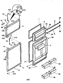 Doors parts for Kenmore Refrigerator 253.9366785 (2539366785, 253 9366785) from AppliancePartsPros.com