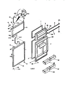 Doors parts for Kenmore Refrigerator 253.9366787 (2539366787, 253 9366787) from AppliancePartsPros.com