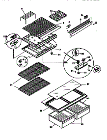 Liner parts for Kenmore Refrigerator 253.9368001 (2539368001, 253 9368001) from AppliancePartsPros.com