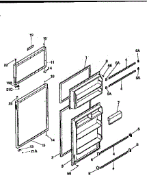 Doors parts for Kenmore Refrigerator 253.9368010 (2539368010, 253 9368010) from AppliancePartsPros.com