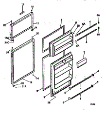 Door parts for Kenmore Refrigerator 253.9368011 (2539368011, 253 9368011) from AppliancePartsPros.com
