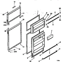 Door parts for Kenmore Refrigerator 253.9368081 (2539368081, 253 9368081) from AppliancePartsPros.com
