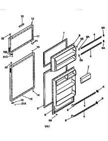 Doors parts for Kenmore Refrigerator 253.9368082 (2539368082, 253 9368082) from AppliancePartsPros.com