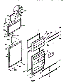 Doors parts for Kenmore Refrigerator 253.9368402 (2539368402, 253 9368402) from AppliancePartsPros.com