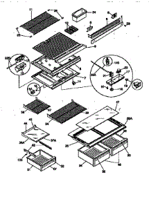 Liner parts for Kenmore Refrigerator 253.9368421 (2539368421, 253 9368421) from AppliancePartsPros.com