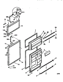 Door parts for Kenmore Refrigerator 253.9368441 (2539368441, 253 9368441) from AppliancePartsPros.com