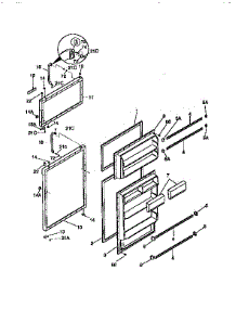 Door parts for Kenmore Refrigerator 253.9368480 (2539368480, 253 9368480) from AppliancePartsPros.com
