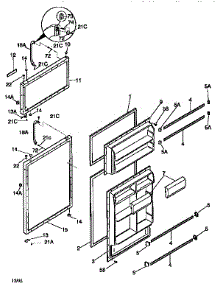 Doors parts for Kenmore Refrigerator 253.9368702 (2539368702, 253 9368702) from AppliancePartsPros.com