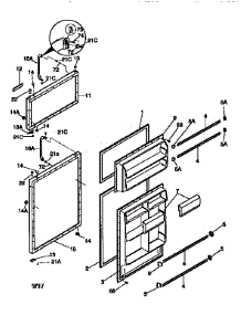 Doors parts for Kenmore Refrigerator 253.9368703 (2539368703, 253 9368703) from AppliancePartsPros.com