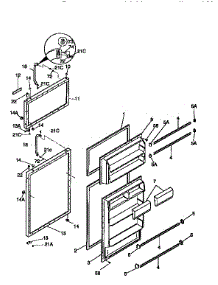 Door parts for Kenmore Refrigerator 253.9368720 (2539368720, 253 9368720) from AppliancePartsPros.com
