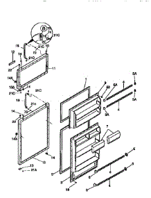 Door parts for Kenmore Refrigerator 253.9368740 (2539368740, 253 9368740) from AppliancePartsPros.com