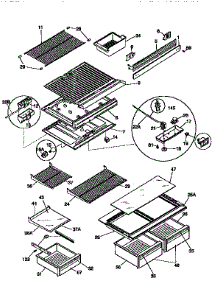Liner parts for Kenmore Refrigerator 253.9368742 (2539368742, 253 9368742) from AppliancePartsPros.com
