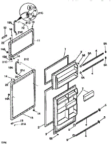 Door parts for Kenmore Refrigerator 253.9368742 (2539368742, 253 9368742) from AppliancePartsPros.com