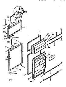 Doors parts for Kenmore Refrigerator 253.9368743 (2539368743, 253 9368743) from AppliancePartsPros.com