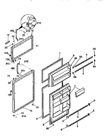 Doors parts for Kenmore Refrigerator 253.9368781 (2539368781, 253 9368781) from AppliancePartsPros.com