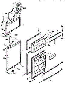 Door Assembly parts for Kenmore Refrigerator 253.9368782 (2539368782, 253 9368782) from AppliancePartsPros.com