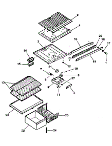 Cabinet parts for Kenmore Refrigerator 253.9600163 (2539600163, 253 9600163) from AppliancePartsPros.com