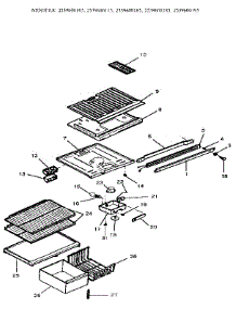 Cabinet parts for Kenmore Refrigerator 253.9600165 (2539600165, 253 9600165) from AppliancePartsPros.com