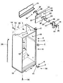 Cabinet parts for Kenmore Refrigerator 253.9600191 (2539600191, 253 9600191) from AppliancePartsPros.com