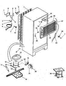 Unit parts for Kenmore Refrigerator 253.9605020 (2539605020, 253 9605020) from AppliancePartsPros.com