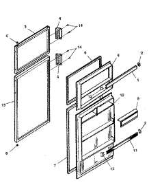 Door parts for Kenmore Refrigerator 253.9618110 (2539618110, 253 9618110) from AppliancePartsPros.com