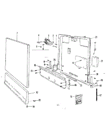 Door & Access Panel Details parts for Kenmore Dishwasher 587.71491 (58771491, 587 71491) from AppliancePartsPros.com